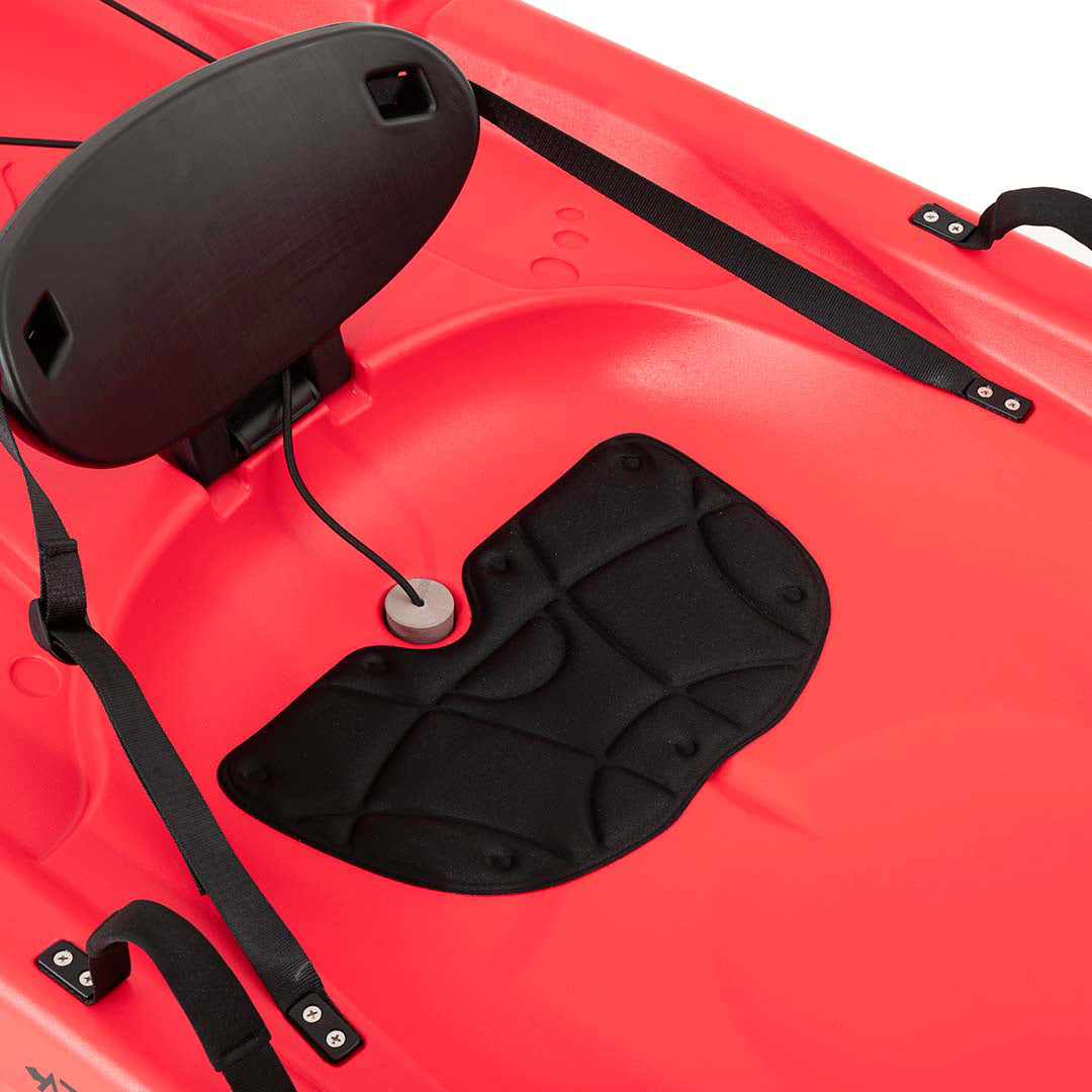 Kayak - canoa Atlantis AKY rossa - cm 240 - pagaia e schienalino -adulto + bambino