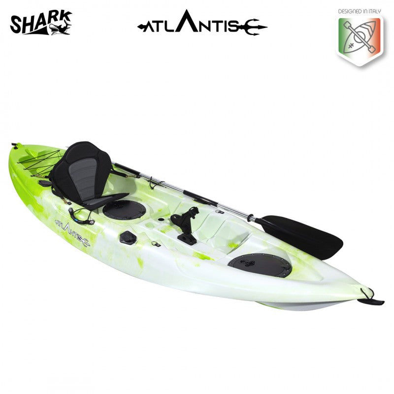 Canoa Shark evolution Atlantis verde cm 280 con pagaia
