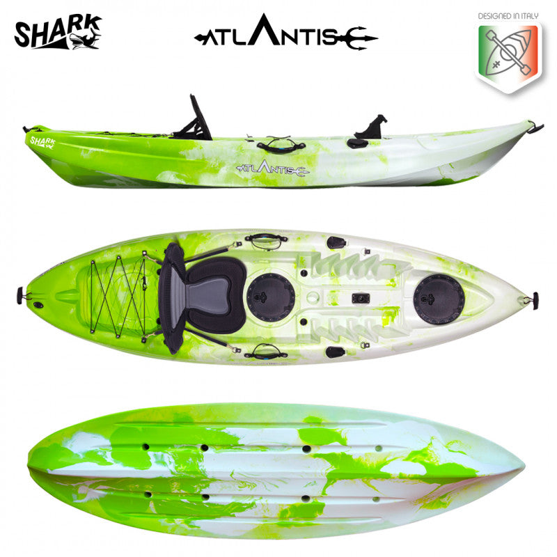 Canoa Shark evolution Atlantis verde cm 280 con pagaia