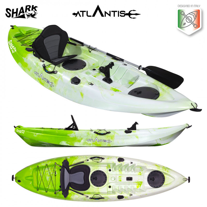Canoa Shark evolution Atlantis verde cm 280 con pagaia