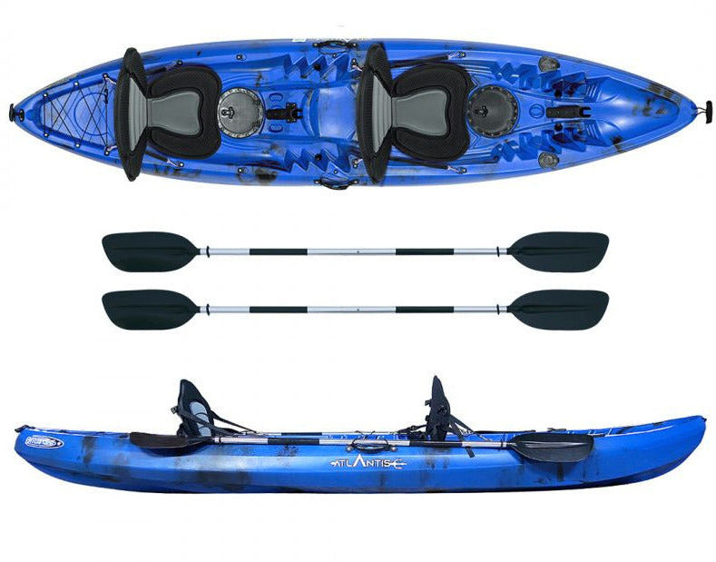 Canoa Enterprise evolution Atlantis blu cm 385 con 2 pagaie