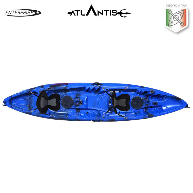 Canoa Enterprise evolution Atlantis blu cm 385 con 2 pagaie