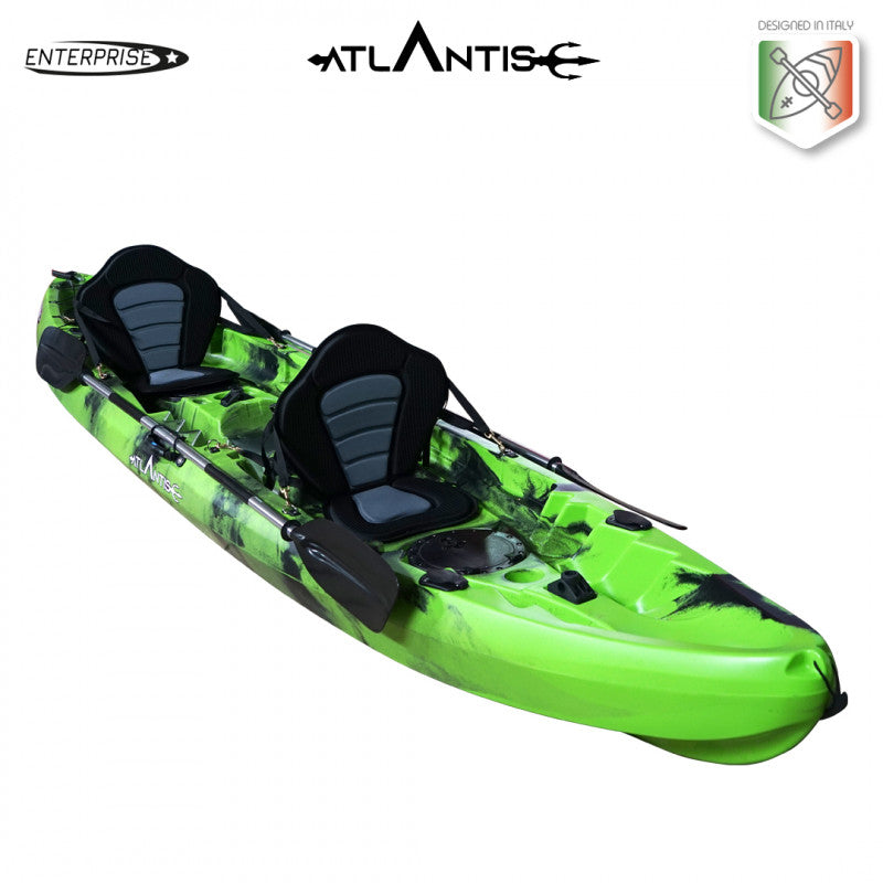 Canoa Enterprise evolution Atlantis verde cm 385 con 2 pagaie