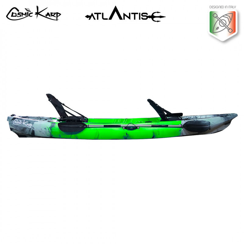 Canoa Cosmic karp Atlantis verde cm 390 con 2 pagaie