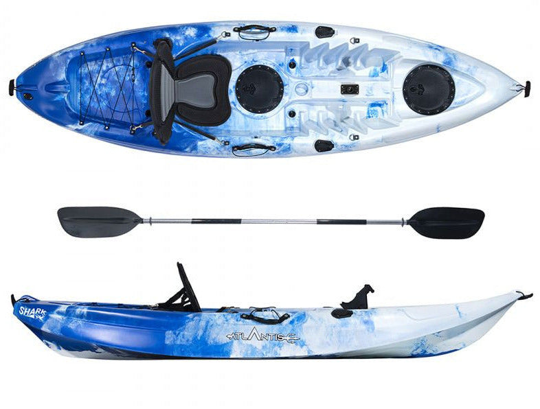 Kayak Atlantis Arancione 305 Cm - Canoa Con Accessori Per Pesca E Tour, Capacità 125 Kg - Foto 4