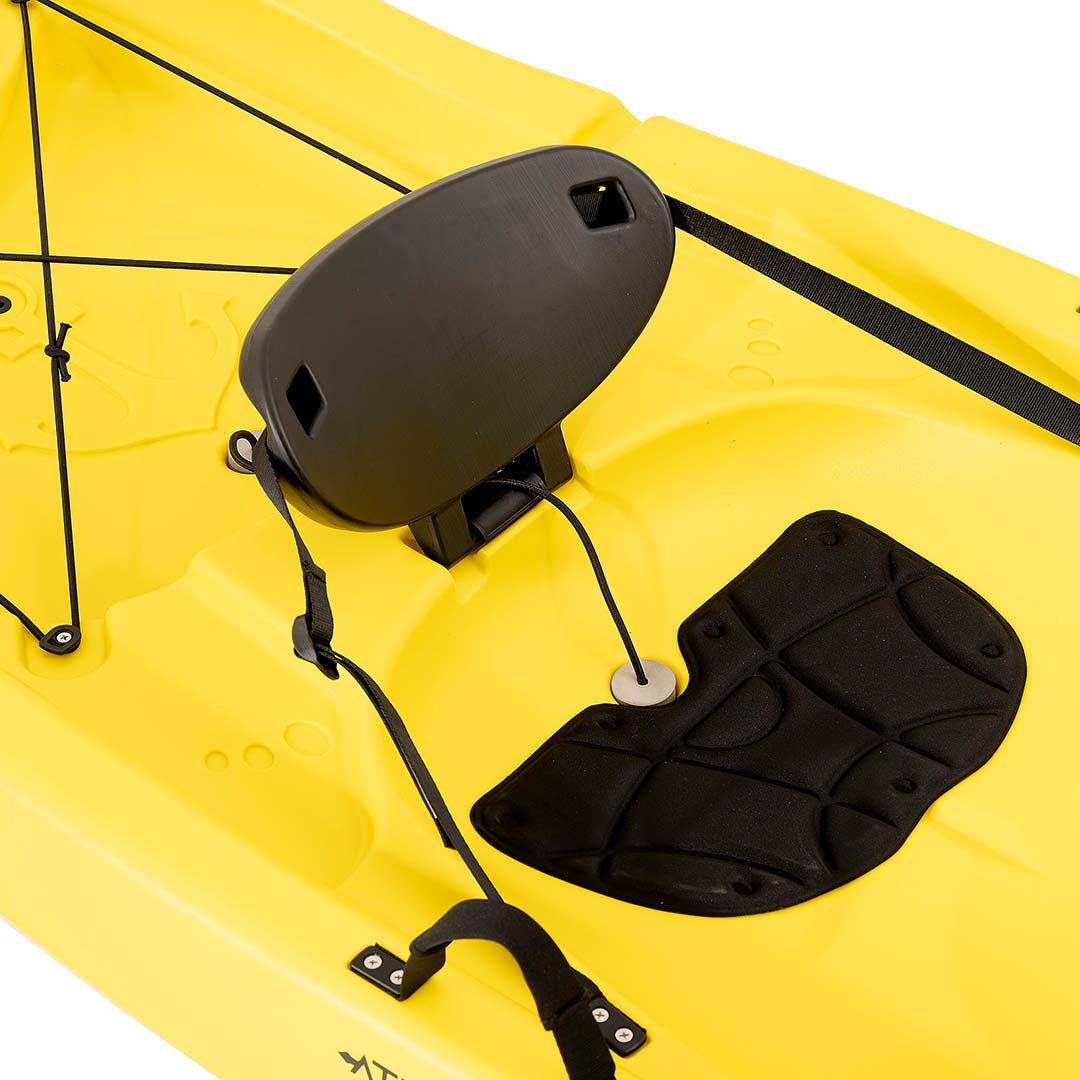 Kayak - yellow Atlantis AKY canoe - cm 240 - paddle and backrest - adult + child