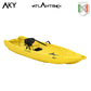 Kayak - canoa Atlantis AKY gialla - cm 240 - pagaia e schienalino -adulto + bambino