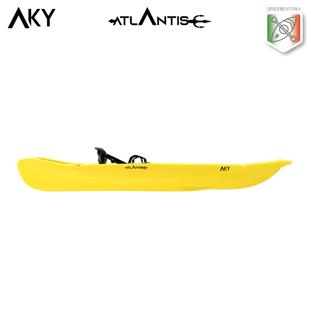 Kayak - yellow Atlantis AKY canoe - cm 240 - paddle and backrest - adult + child