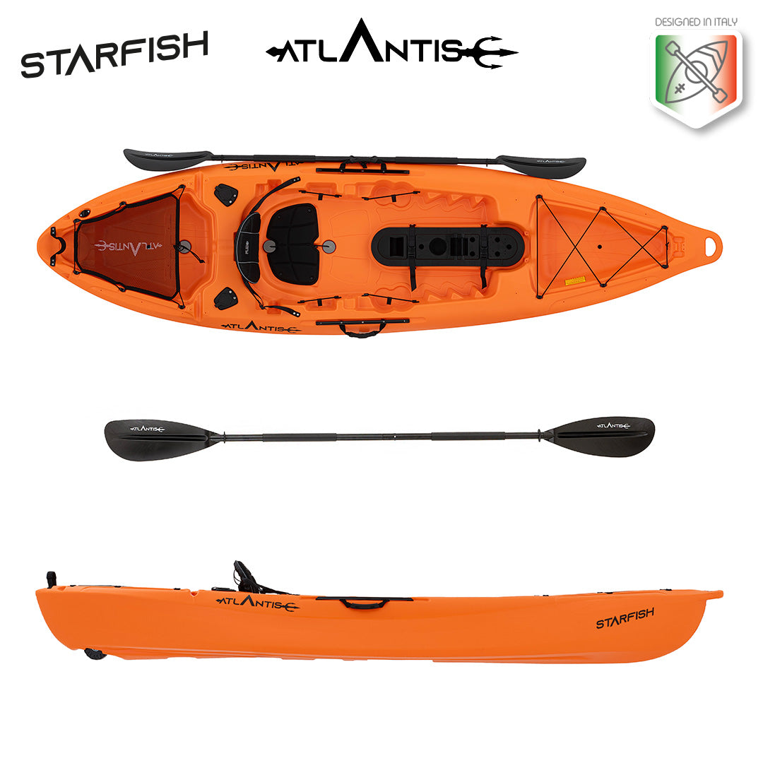 Kayak-canoa Atlantis STARFISH arancio - cm 326