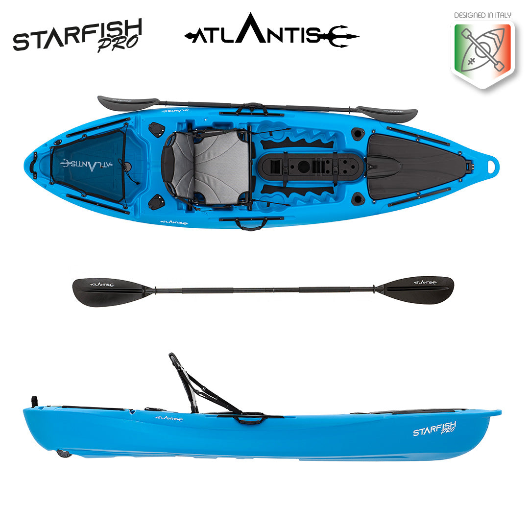 Kayak-canoa Atlantis STARFISH PRO blu - cm 326 - sedile alluminio