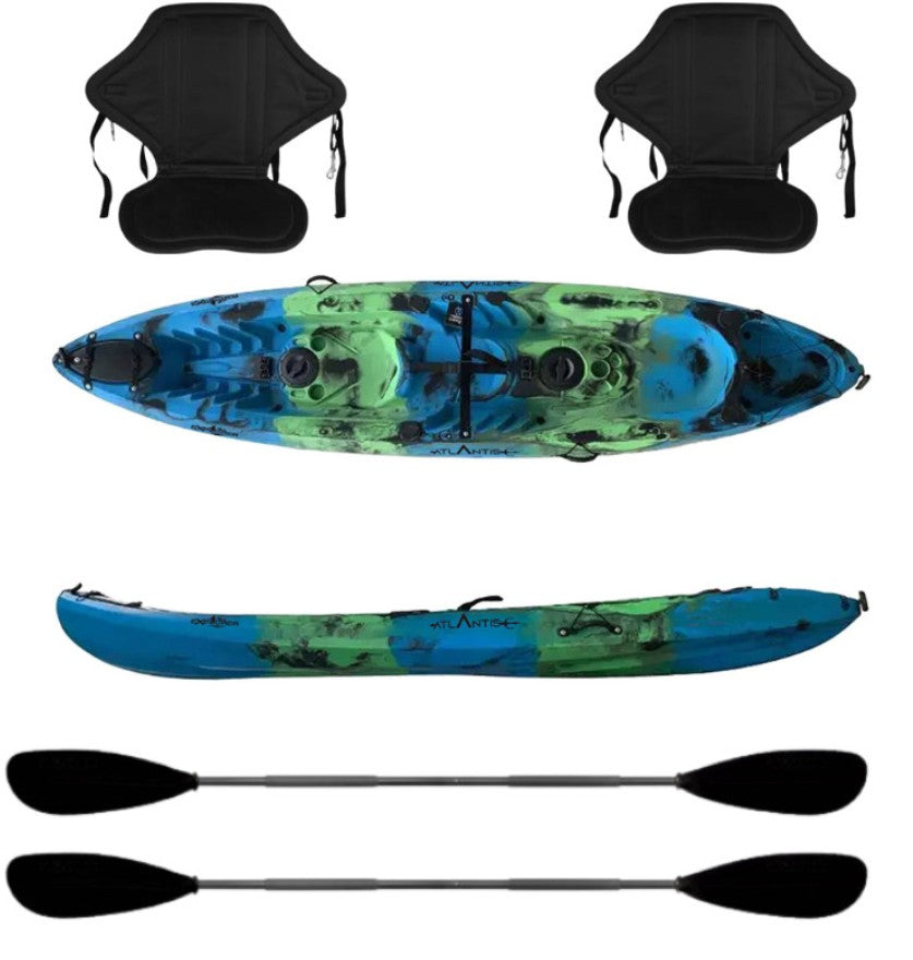 Kayak - canoa Explorer PRO Atlantis cm 370 con 2 pagaie e 2 seggiolini