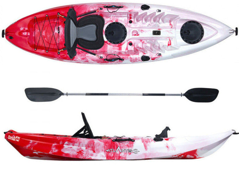 Canoa Shark evolution Atlantis rossa cm 280 con pagaia