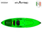 Canoa Ocean Atlantis verde lime cm 266 con pagaia