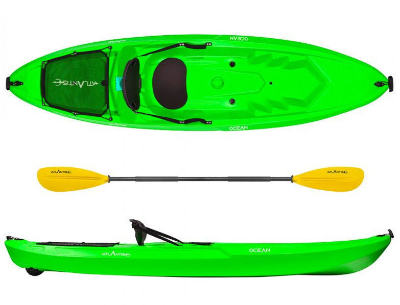 Canoa Ocean Atlantis verde lime cm 266 con pagaia