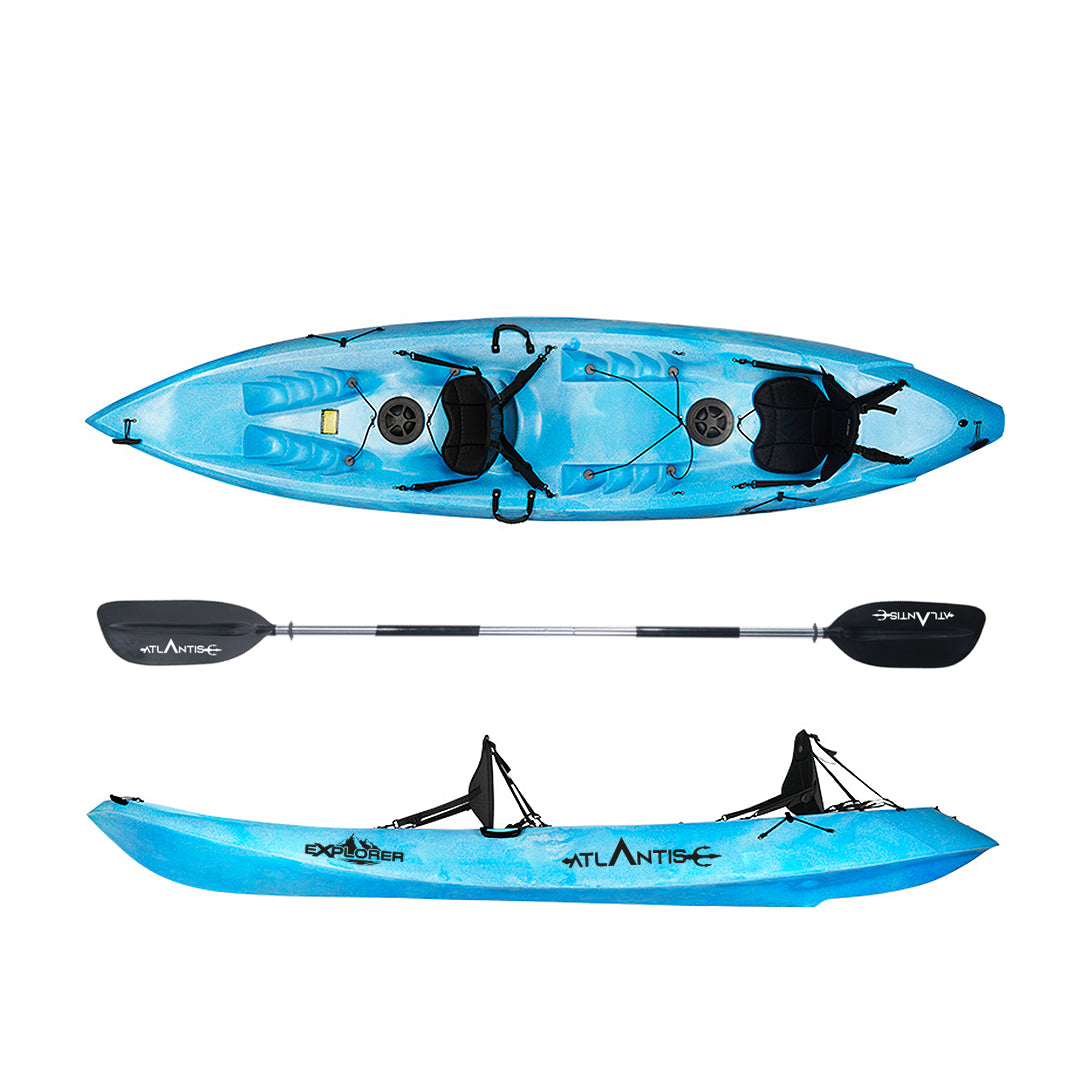 Canoe Enterprise evolution Atlantis blue cm 385 with 2 paddles 