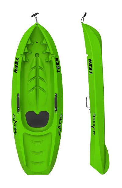 Canoa Teen Atlantis - Child canoe 182 cm - green color with paddle 