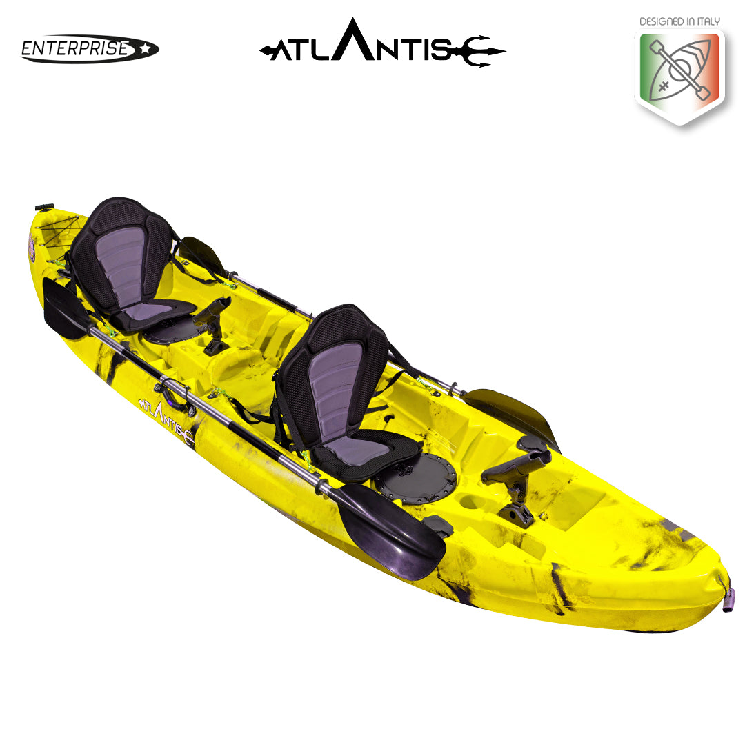 Canoa Enterprise evolution Atlantis giallo cm 385 con 2 pagaie