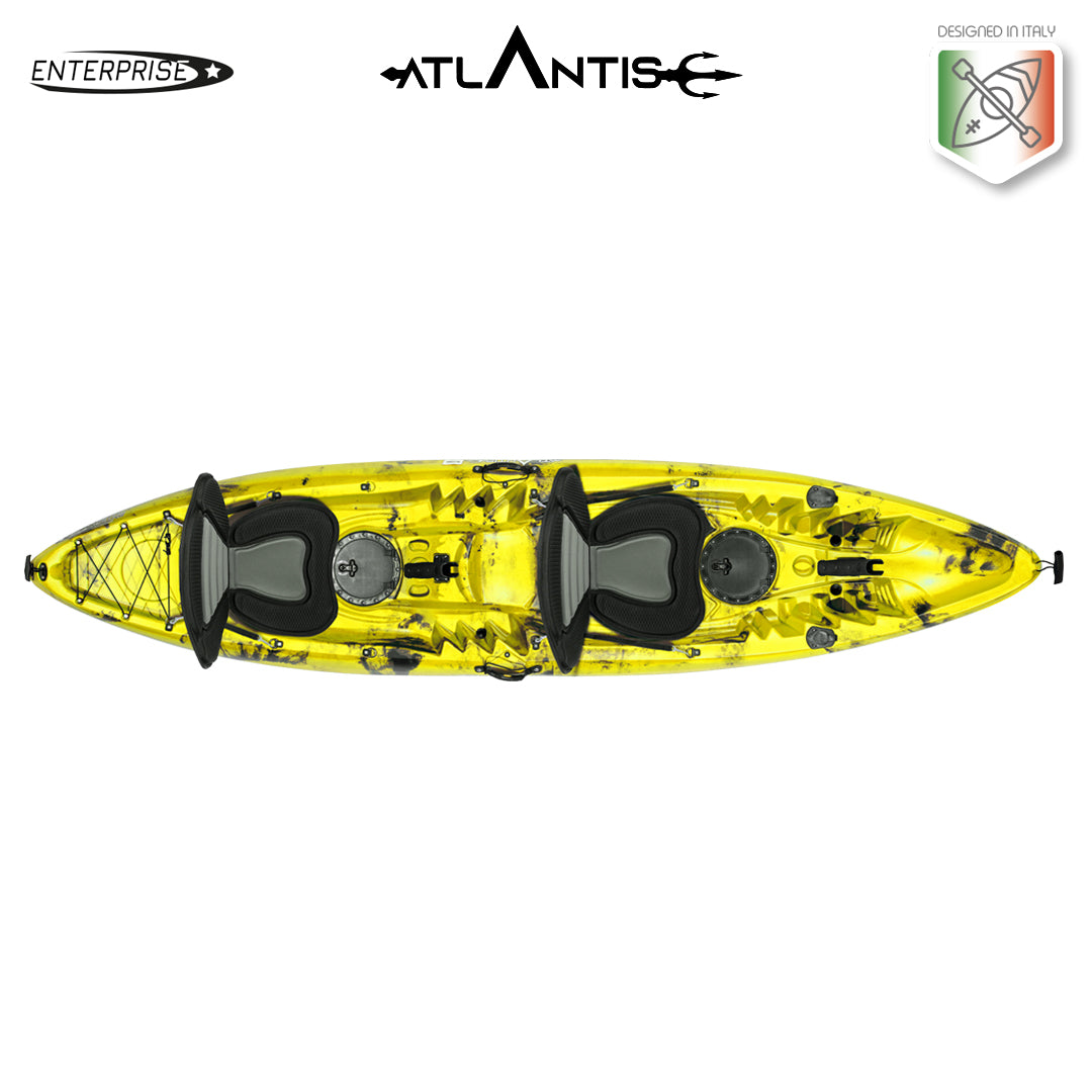 Canoa Enterprise evolution Atlantis giallo cm 385 con 2 pagaie