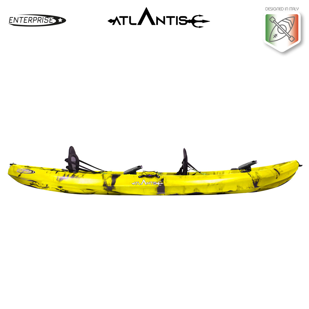 Canoa Enterprise evolution Atlantis giallo cm 385 con 2 pagaie