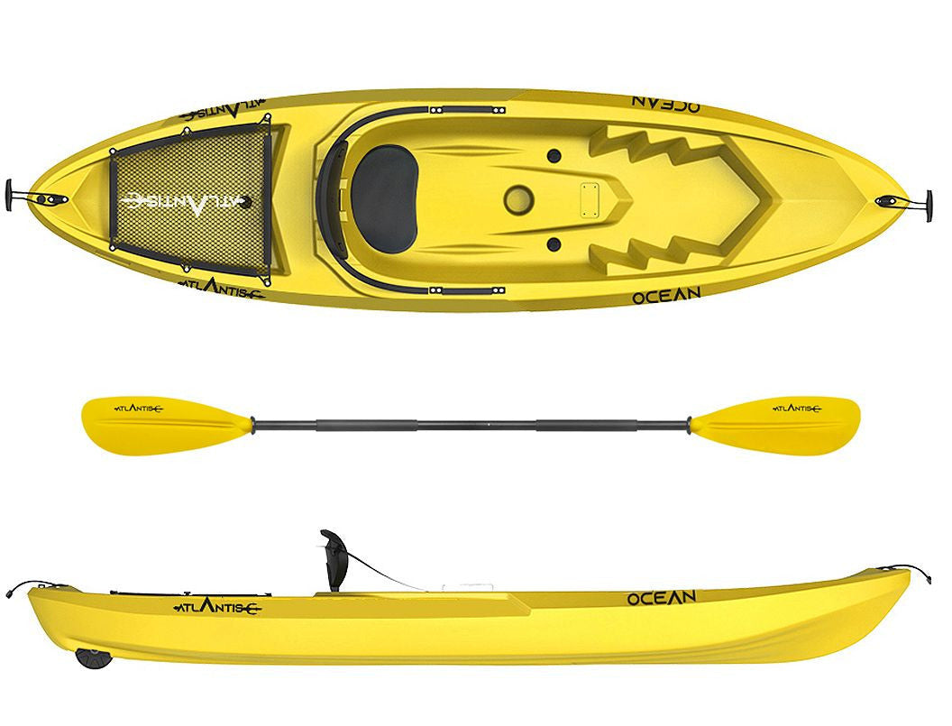 Canoe Ocean Atlantis yellow cm 266 with paddle 