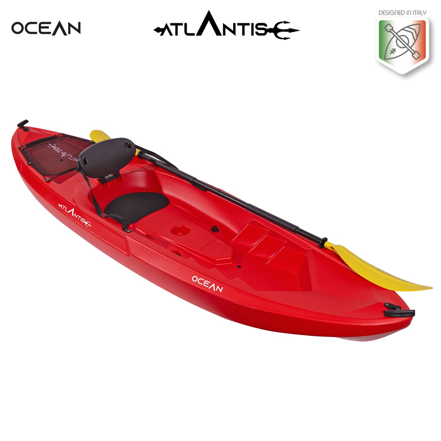 Canoa Ocean Atlantis rossa cm 266 con pagaia