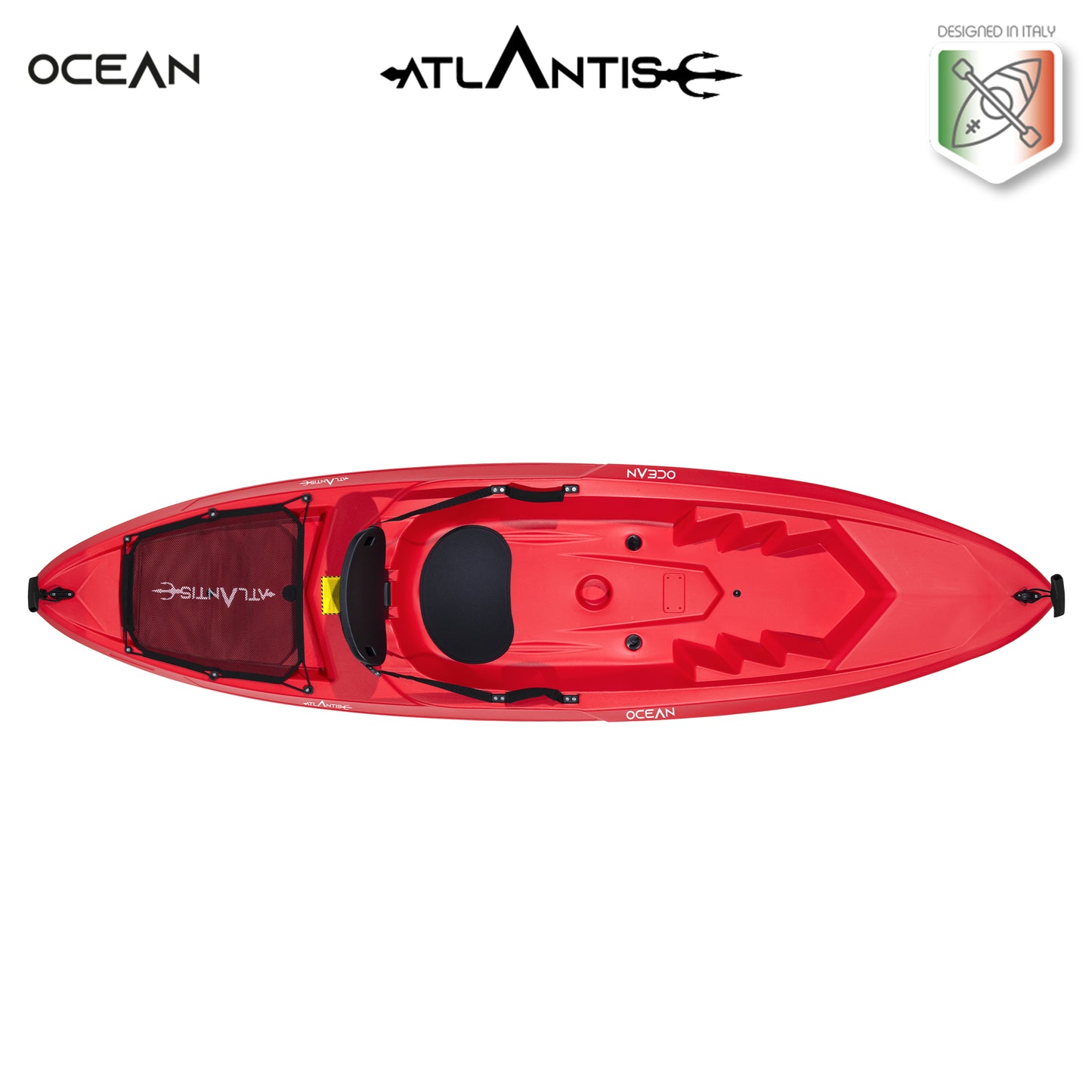 Canoa Ocean Atlantis rossa cm 266 con pagaia