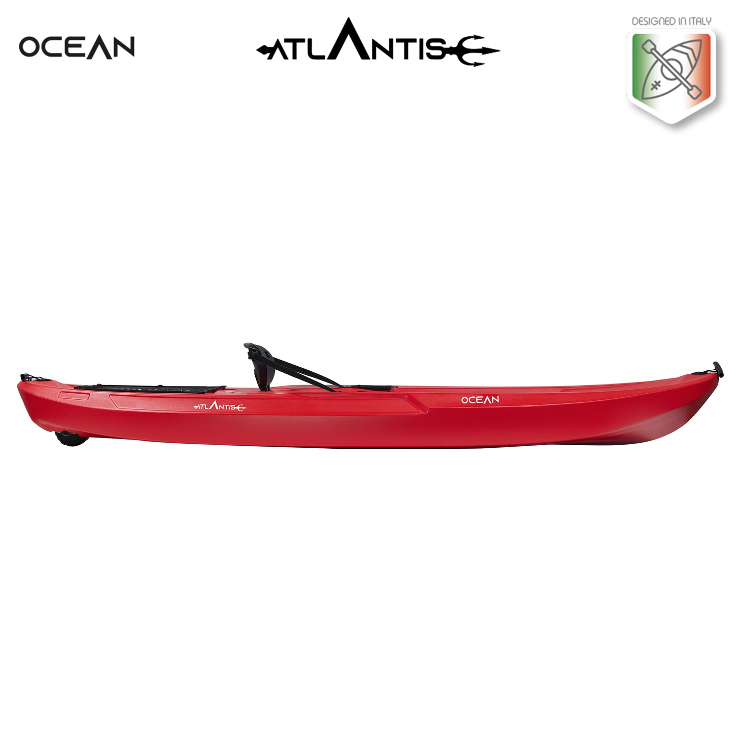 Canoa Ocean Atlantis rossa cm 266 con pagaia