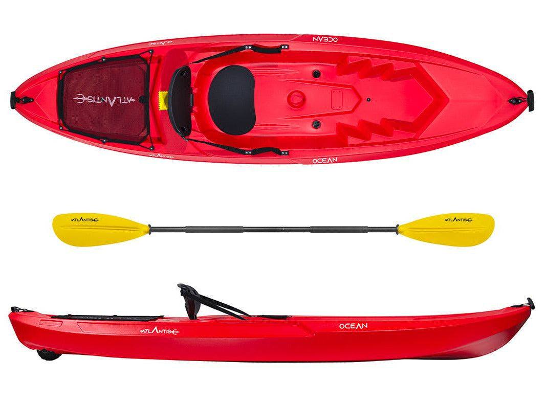 Canoa Ocean Atlantis rossa cm 266 con pagaia