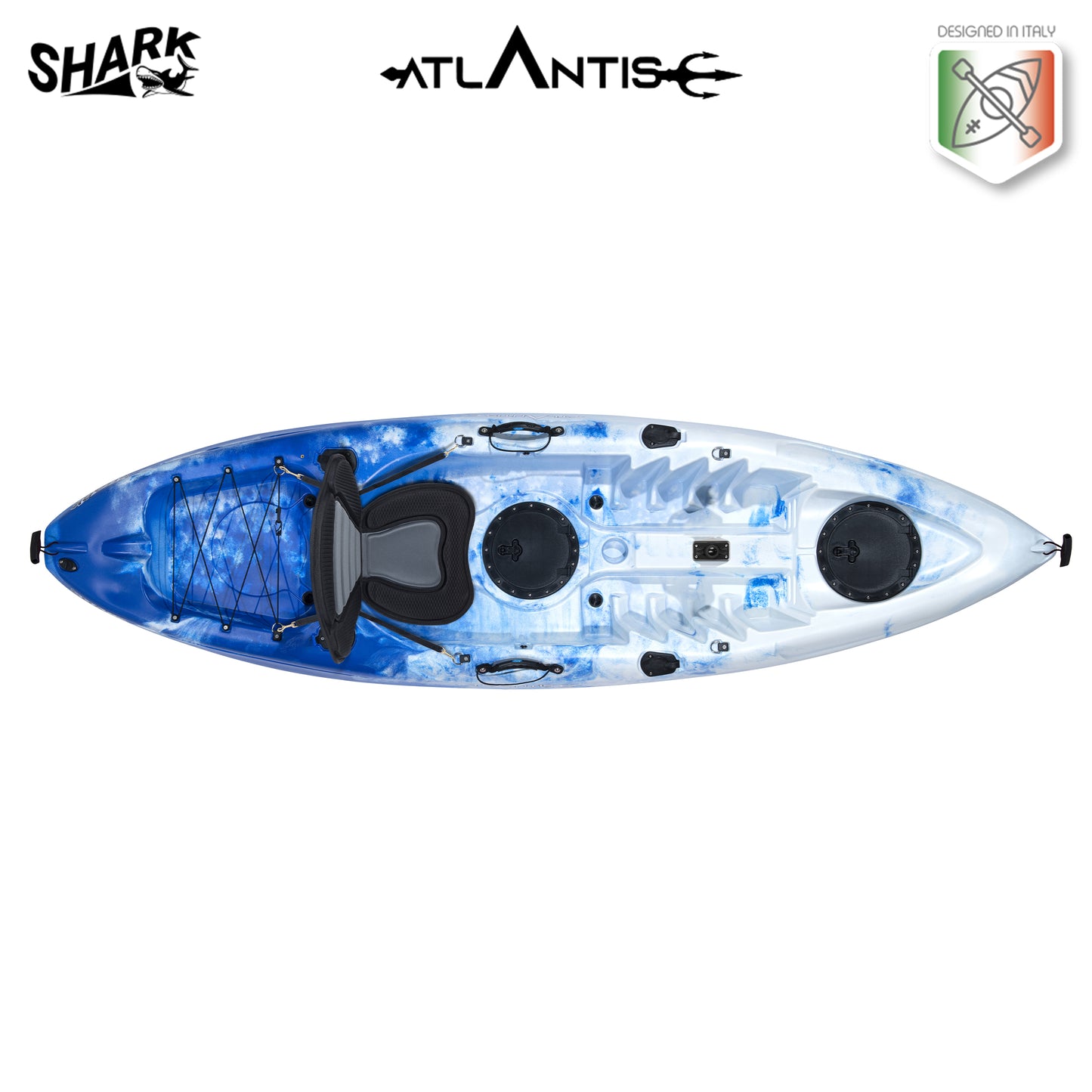 Canoa Shark evolution Atlantis blu cm 280 con pagaia