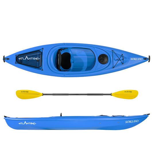 Kayak-canoe Atlantis SOKUDO blue 305 cm - backrest - paddle 