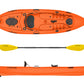 Kayak-canoe Atlantis WAVE orange 305 cm - 2 lockers - backrest - paddle - wheel - rod holder