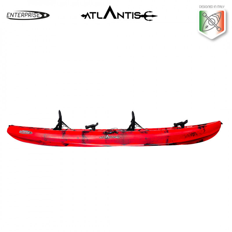 Canoa Enterprise evolution Atlantis rossa cm 385 con 2 pagaie