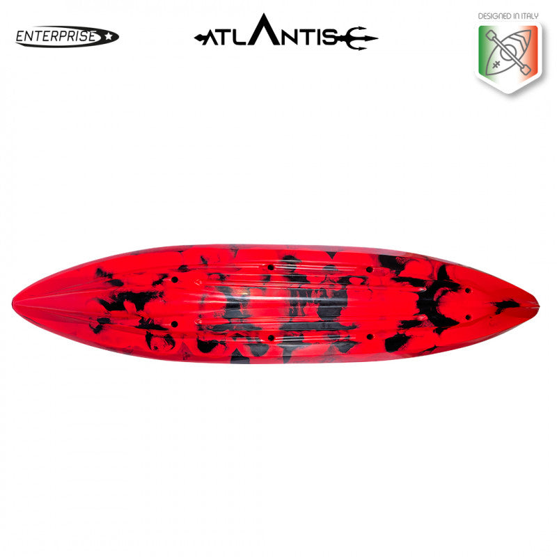 Canoa Enterprise evolution Atlantis rossa cm 385 con 2 pagaie