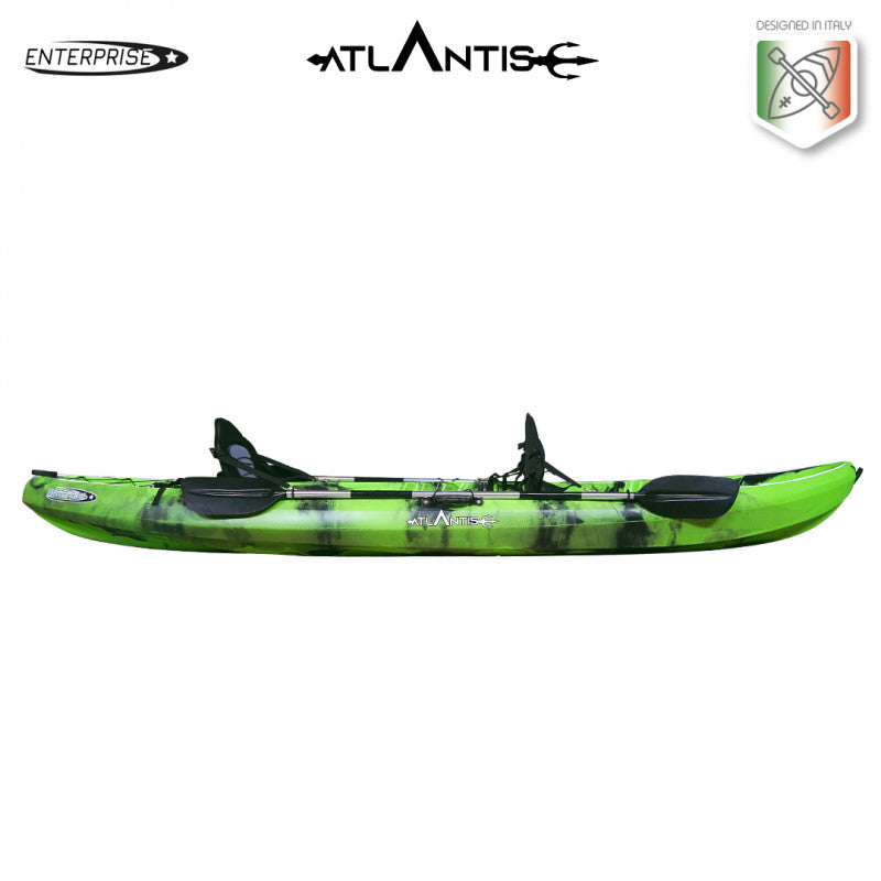 Canoa Enterprise evolution Atlantis verde cm 385 con 2 pagaie