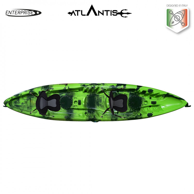 Canoa Enterprise evolution Atlantis verde cm 385 con 2 pagaie