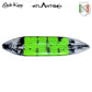 Canoa Cosmic karp Atlantis verde cm 390 con 2 pagaie