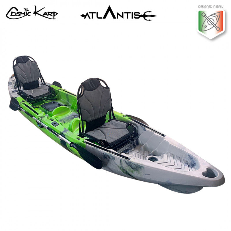 Canoa Cosmic karp Atlantis verde cm 390 con 2 pagaie