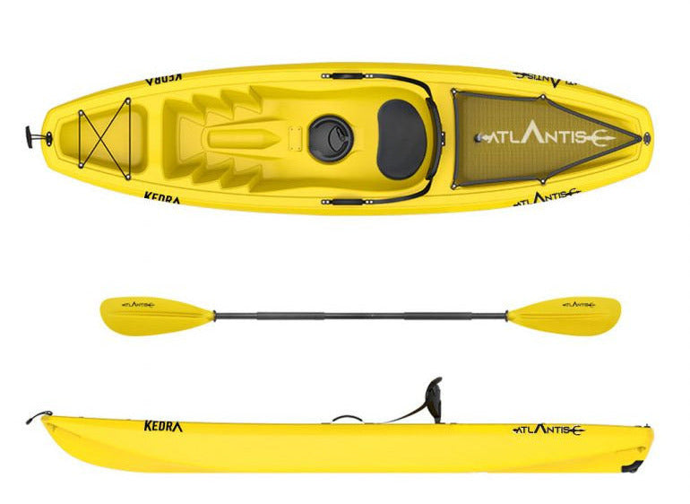 Canoa Kedra Atlantis giallo cm 268 con pagaia