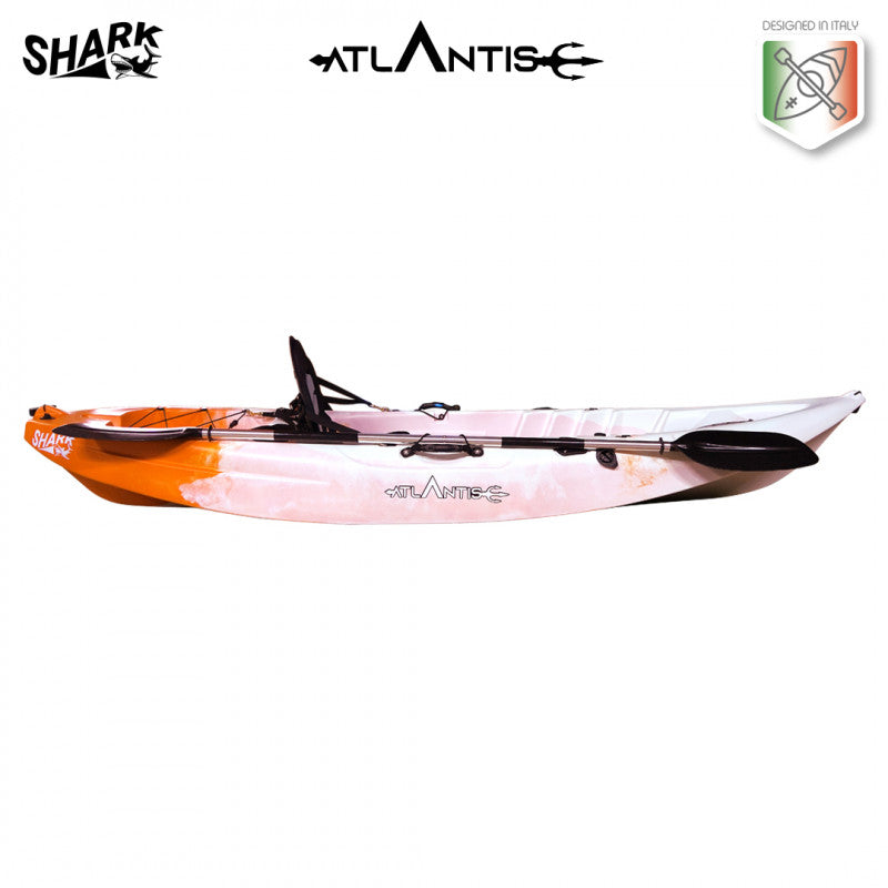Canoa Shark evolution Atlantis arancio cm 280 con pagaia